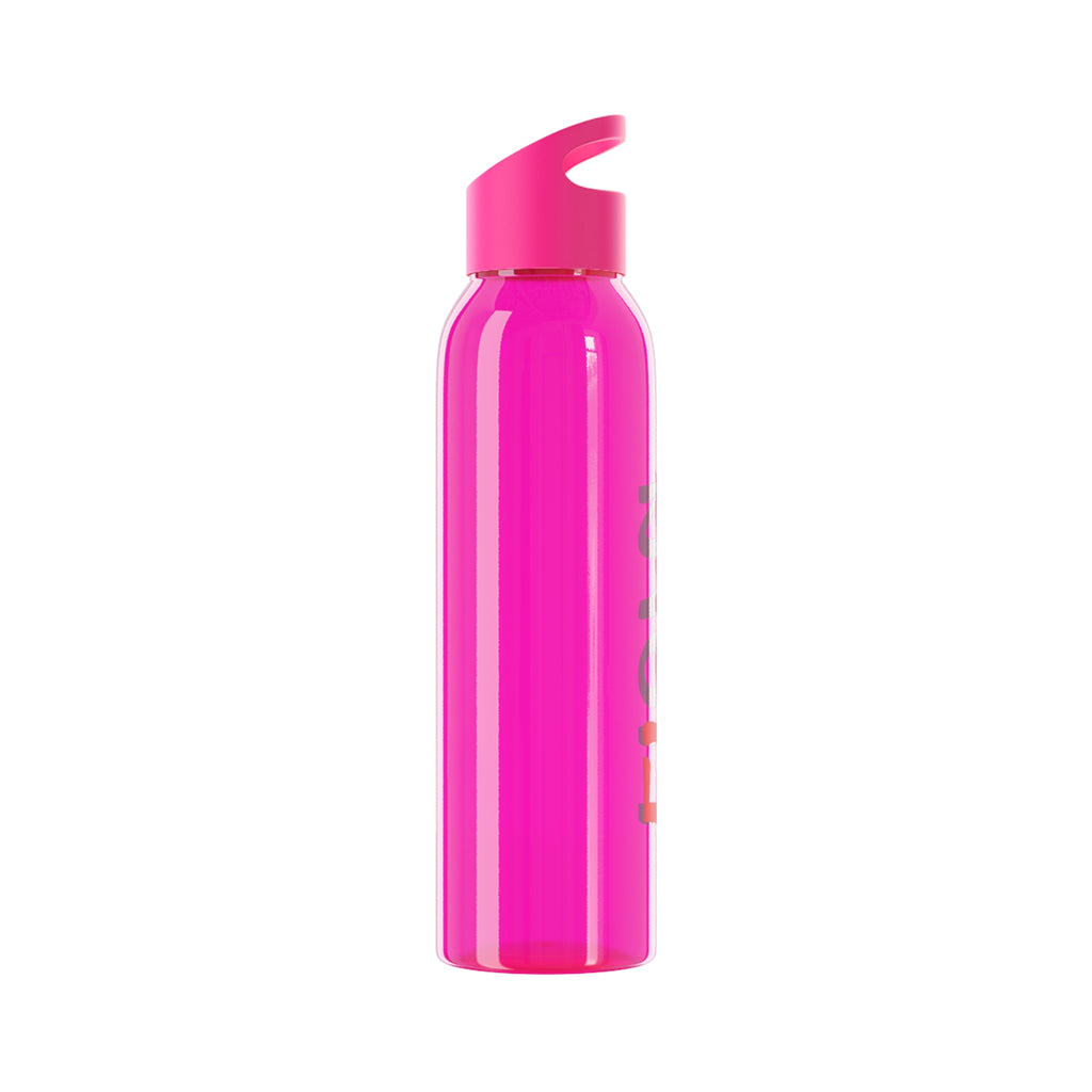 Sky Water Bottle - Minimal Clear Reusable Bottle with Subtle Script Logo