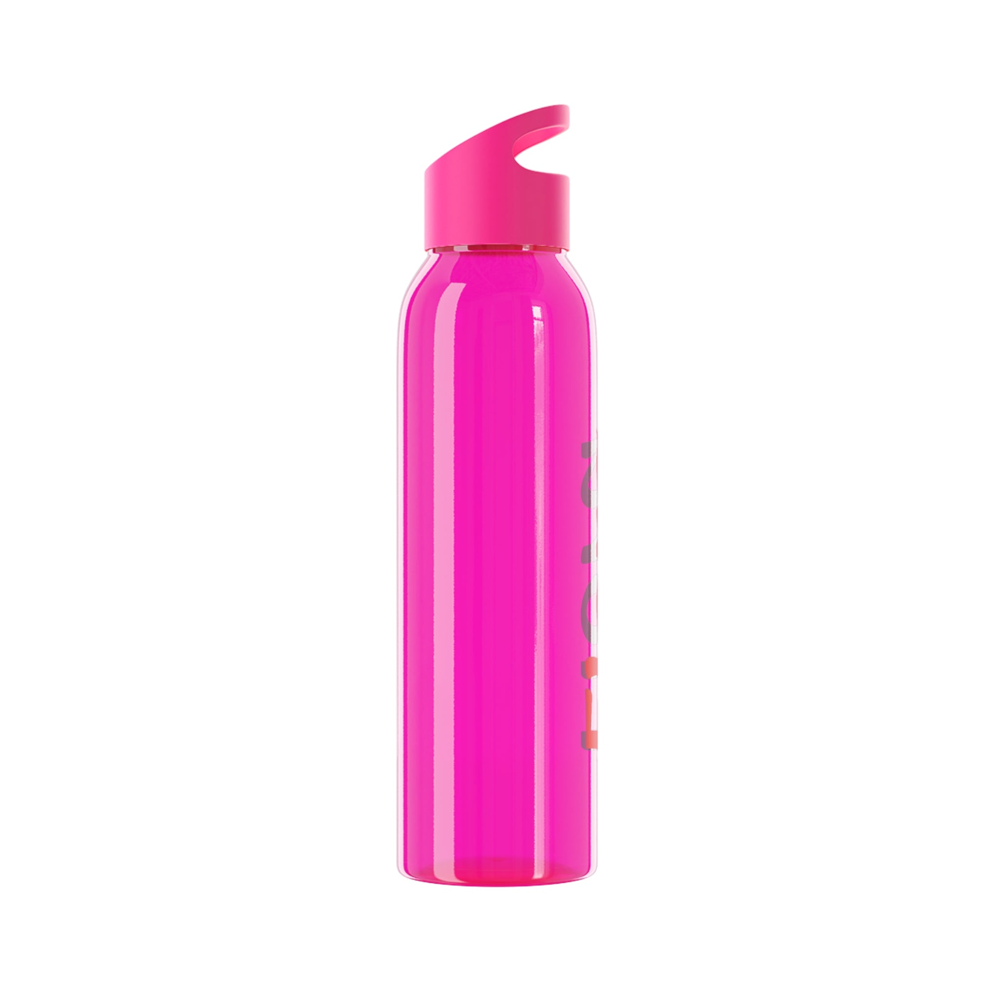 Sky Water Bottle - Minimal Clear Reusable Bottle with Subtle Script Logo