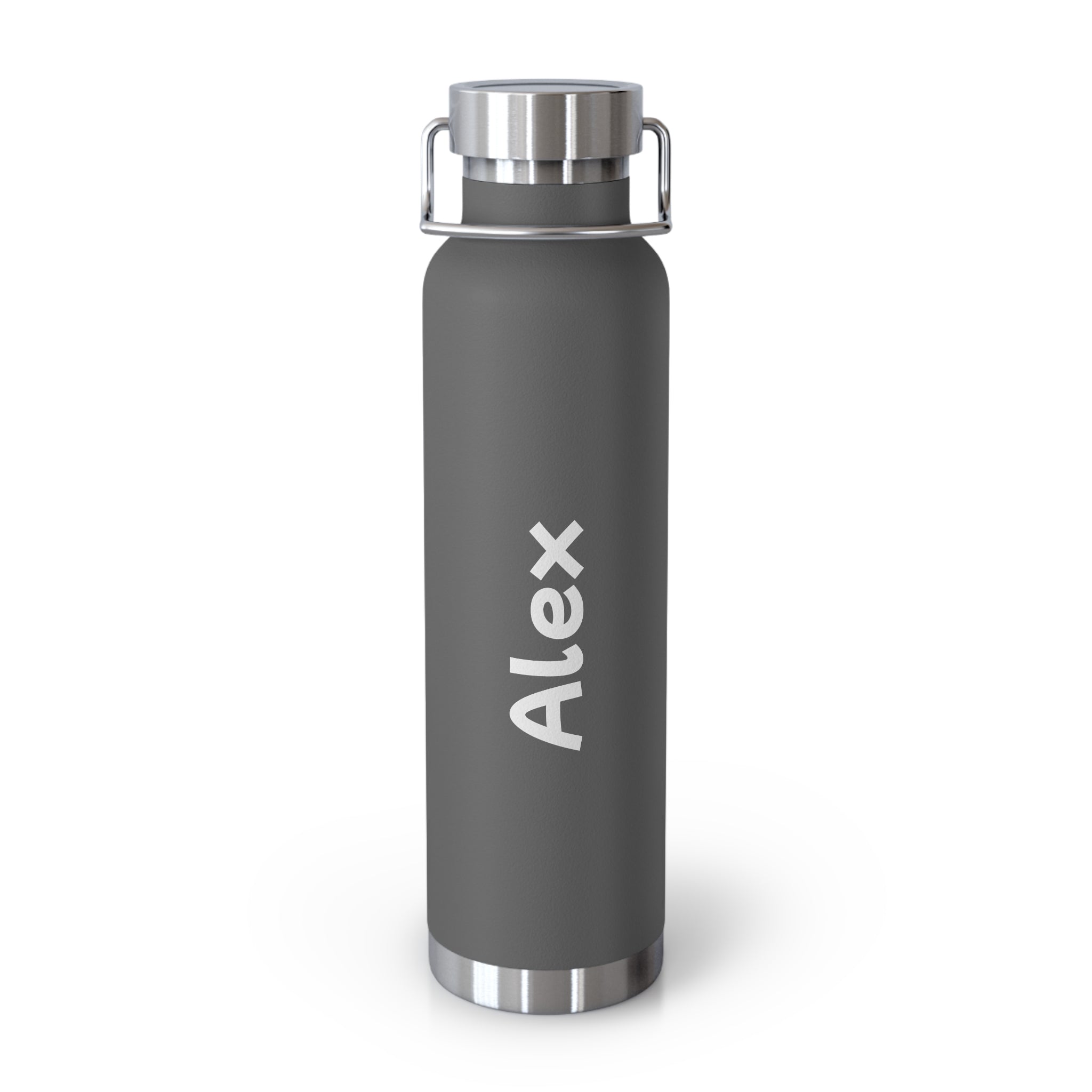 Personalized 22oz Copper Vacuum Insulated Bottle — Custom Name Stainless Steel Water Bottle