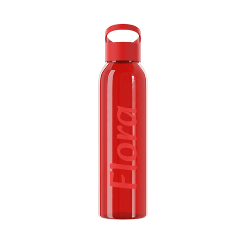 Sky Water Bottle - Minimal Clear Reusable Bottle with Subtle Script Logo