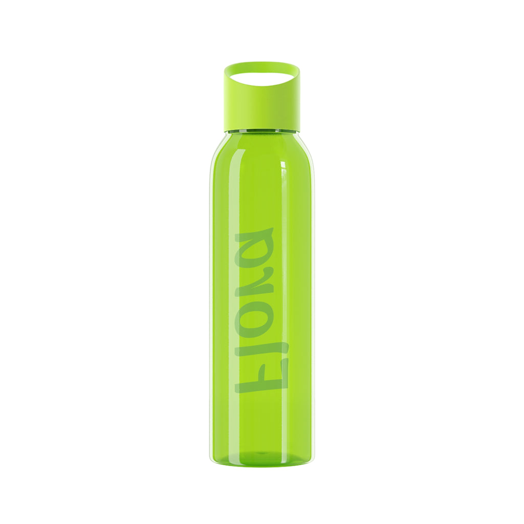 Sky Water Bottle - Minimal Clear Reusable Bottle with Subtle Script Logo