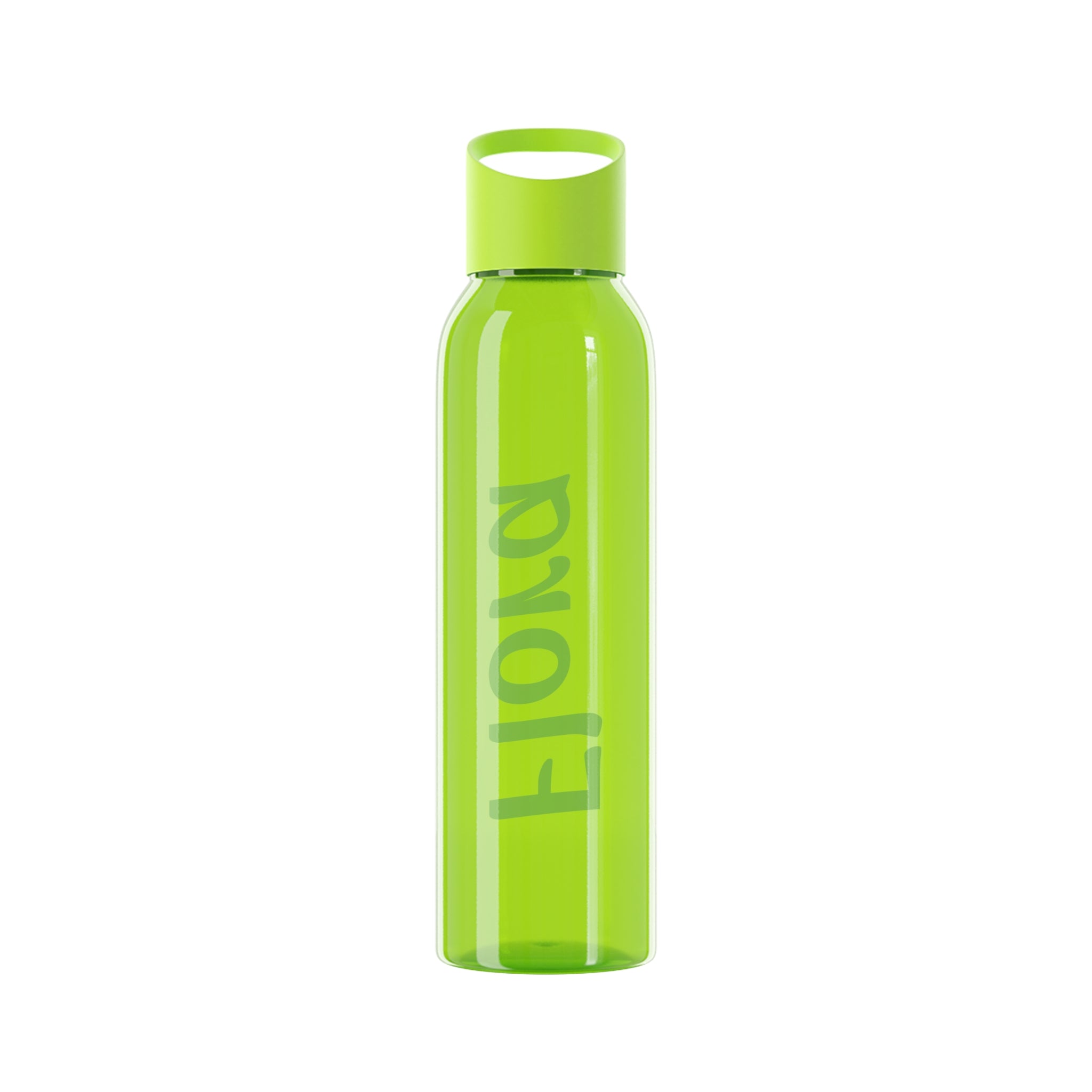 Sky Water Bottle - Minimal Clear Reusable Bottle with Subtle Script Logo