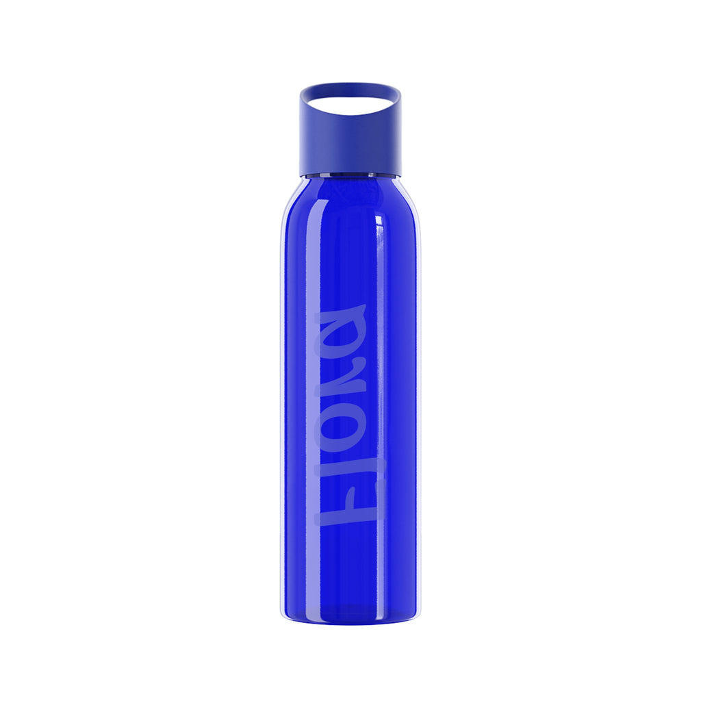 Sky Water Bottle - Minimal Clear Reusable Bottle with Subtle Script Logo