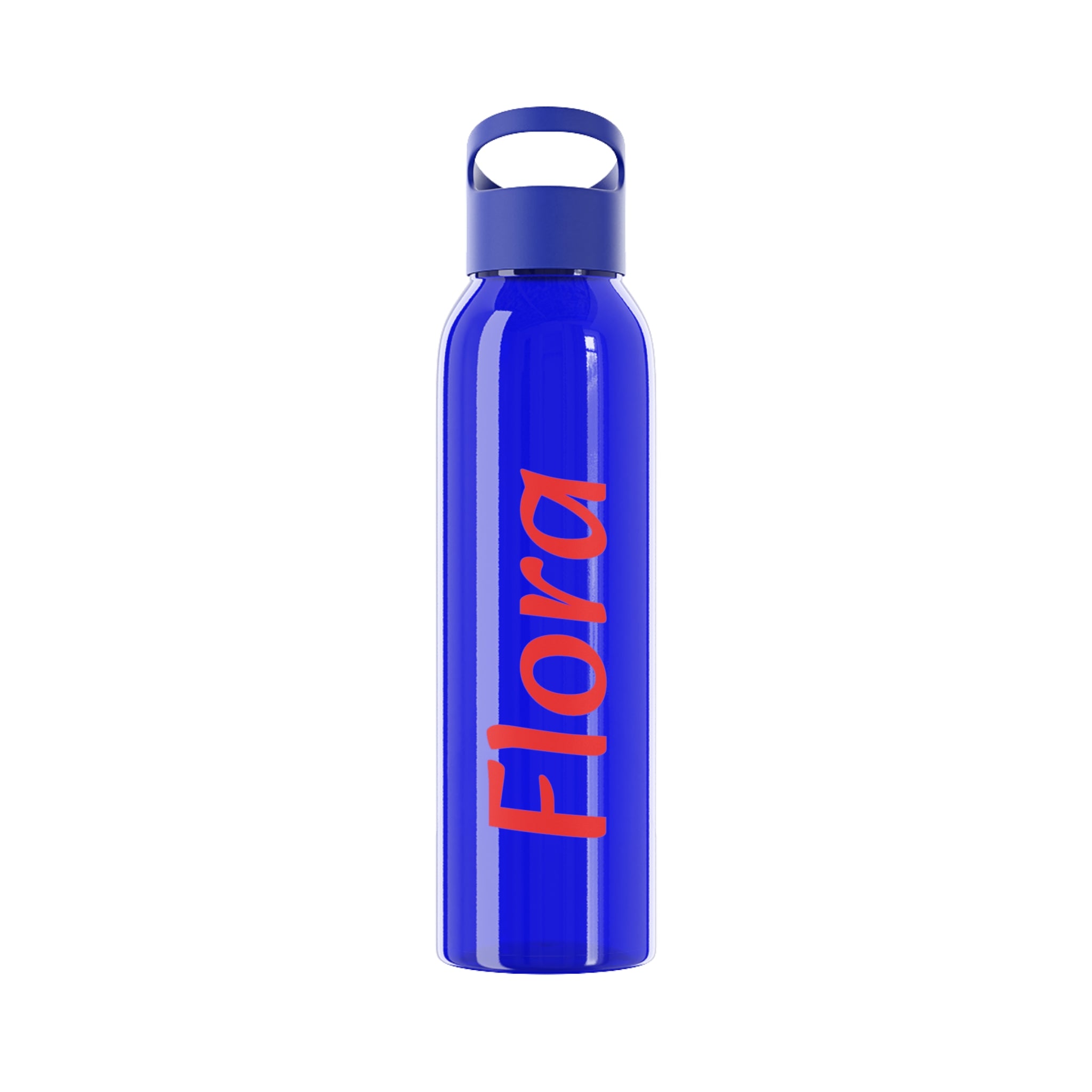Sky Water Bottle - Minimal Clear Reusable Bottle with Subtle Script Logo