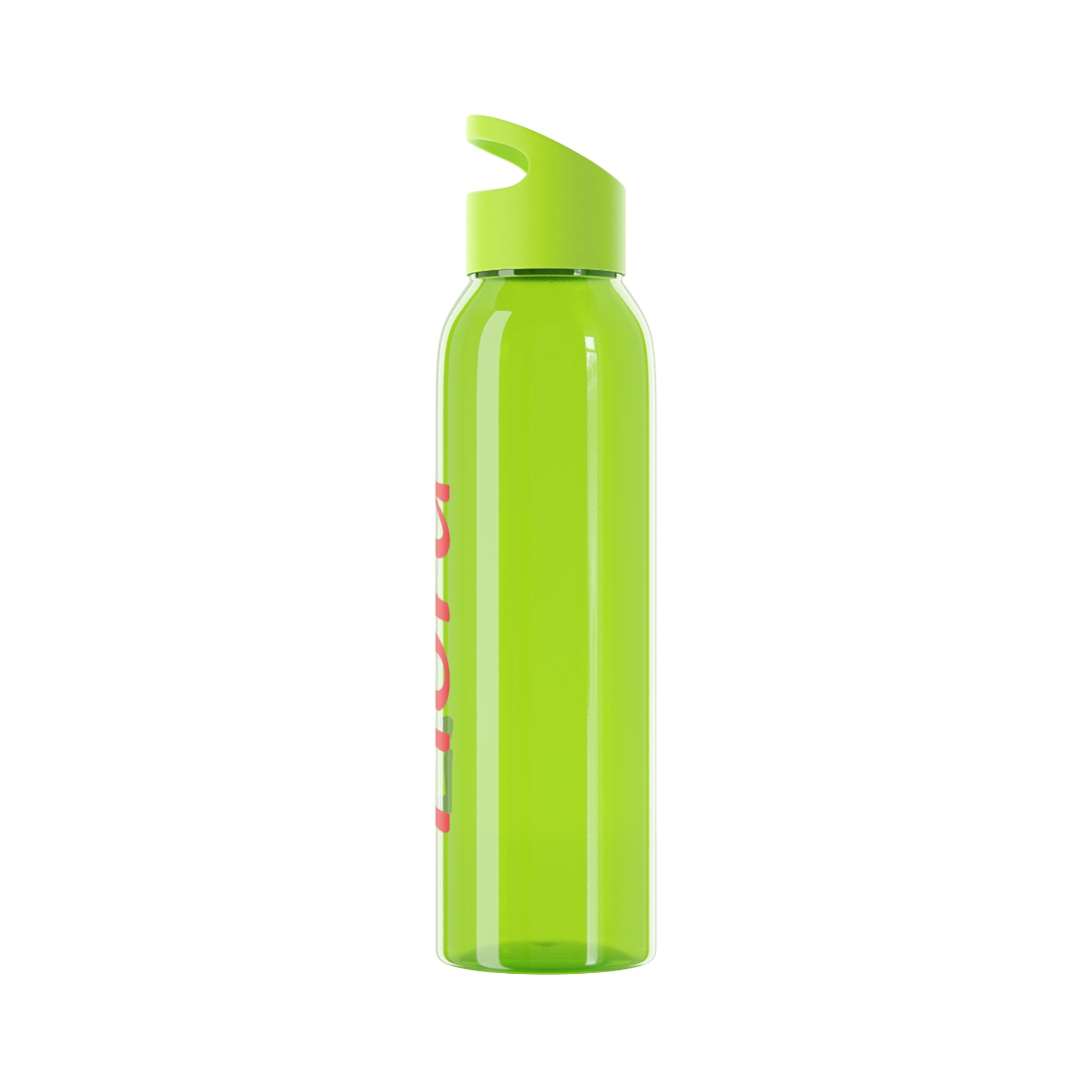 Sky Water Bottle - Minimal Clear Reusable Bottle with Subtle Script Logo