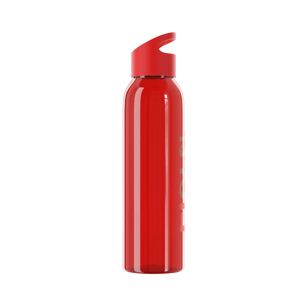 Sky Water Bottle - Minimal Clear Reusable Bottle with Subtle Script Logo