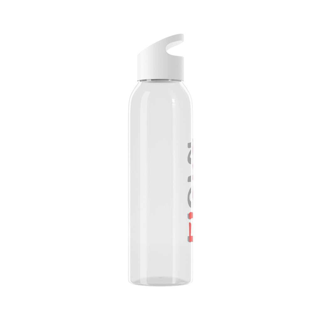 Sky Water Bottle - Minimal Clear Reusable Bottle with Subtle Script Logo