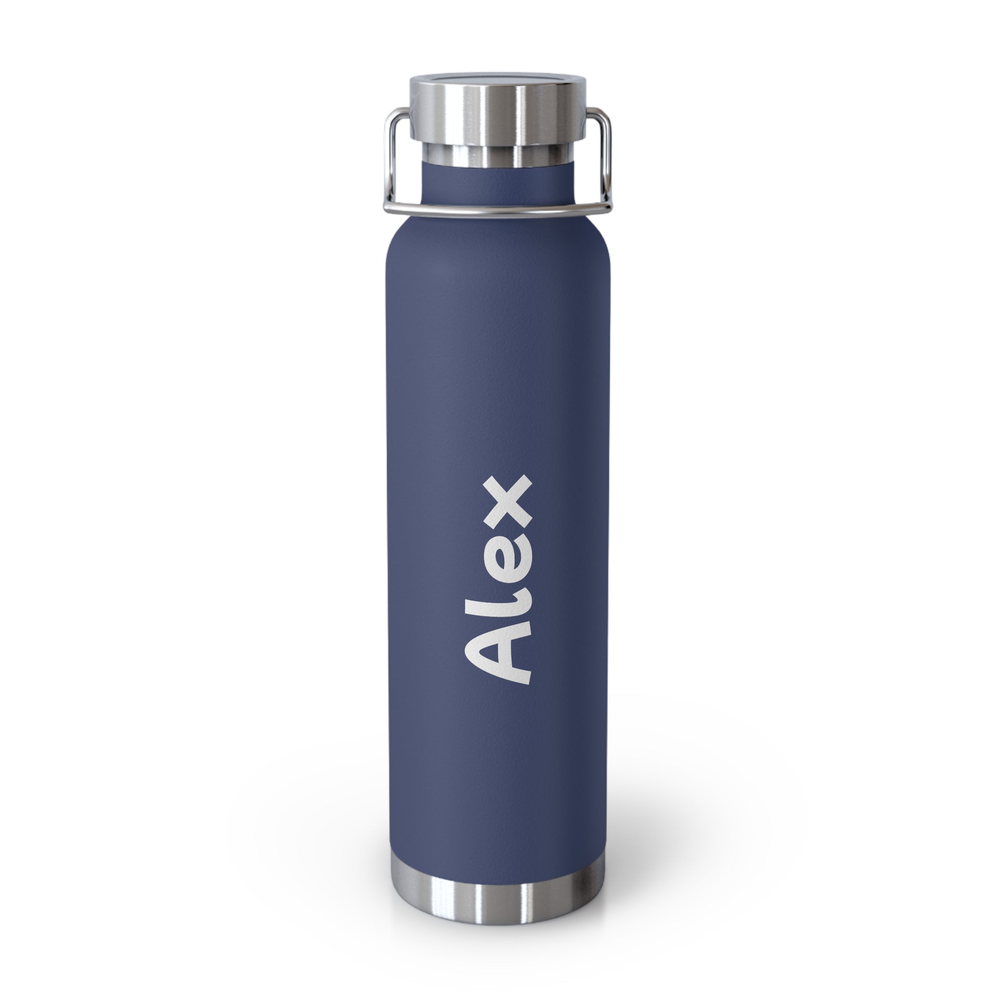 Personalized 22oz Copper Vacuum Insulated Bottle — Custom Name Stainless Steel Water Bottle