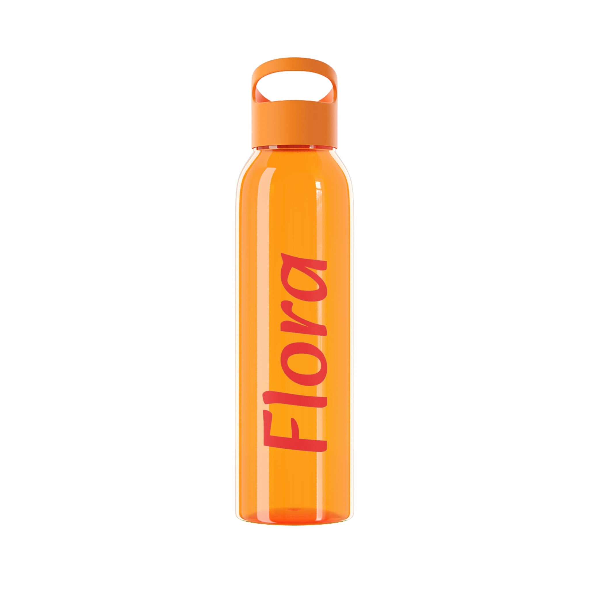 Sky Water Bottle - Minimal Clear Reusable Bottle with Subtle Script Logo