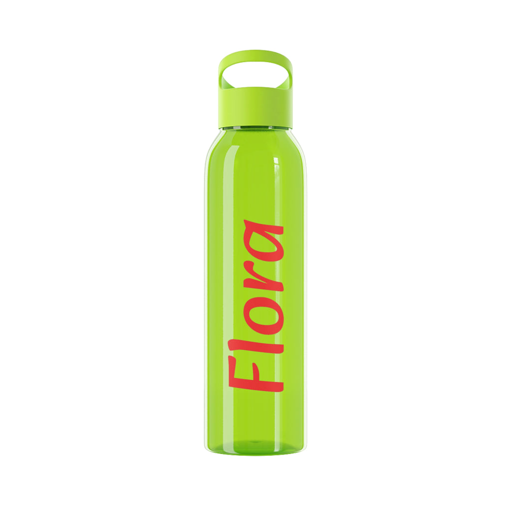 Sky Water Bottle - Minimal Clear Reusable Bottle with Subtle Script Logo