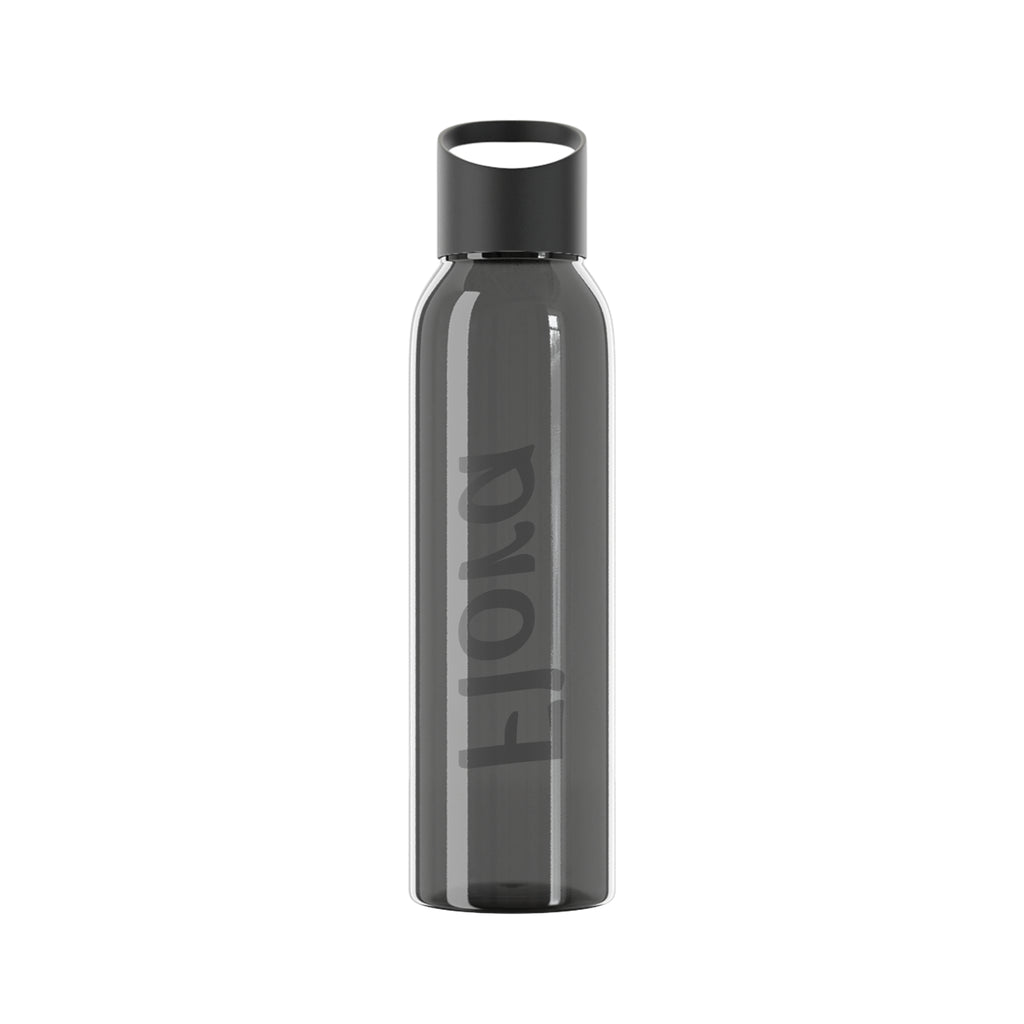 Sky Water Bottle - Minimal Clear Reusable Bottle with Subtle Script Logo