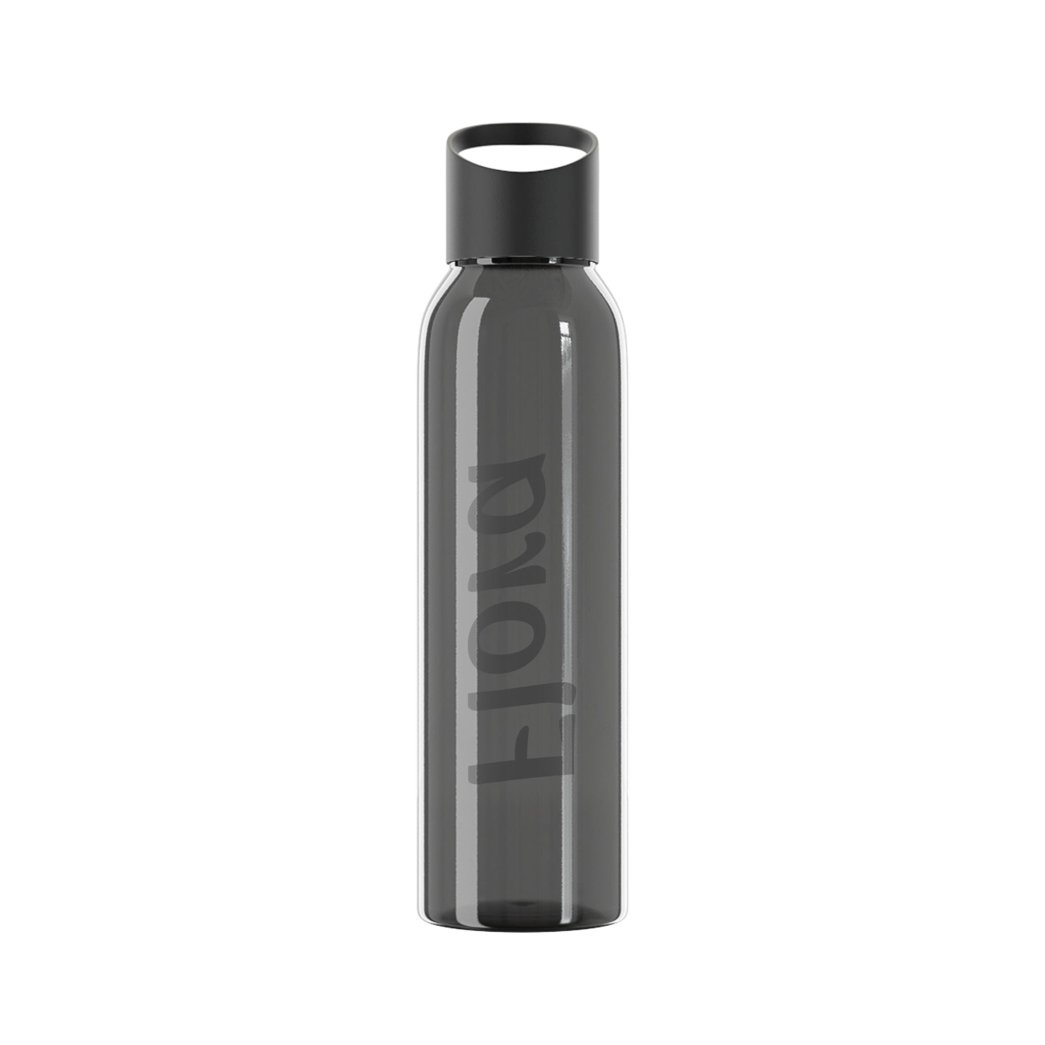 Sky Water Bottle - Minimal Clear Reusable Bottle with Subtle Script Logo