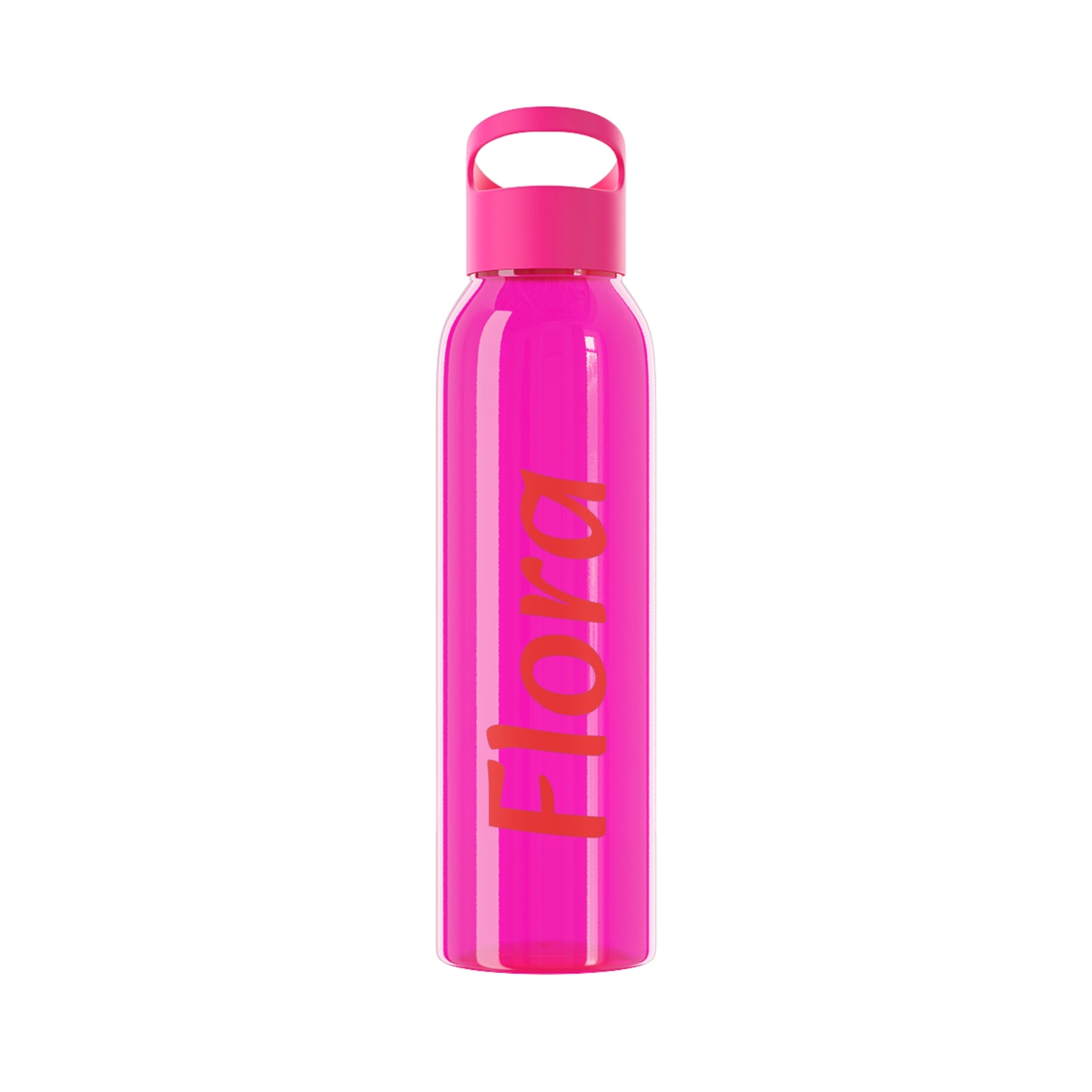 Sky Water Bottle - Minimal Clear Reusable Bottle with Subtle Script Logo