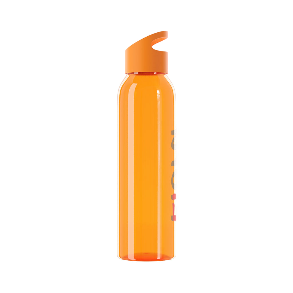 Sky Water Bottle - Minimal Clear Reusable Bottle with Subtle Script Logo