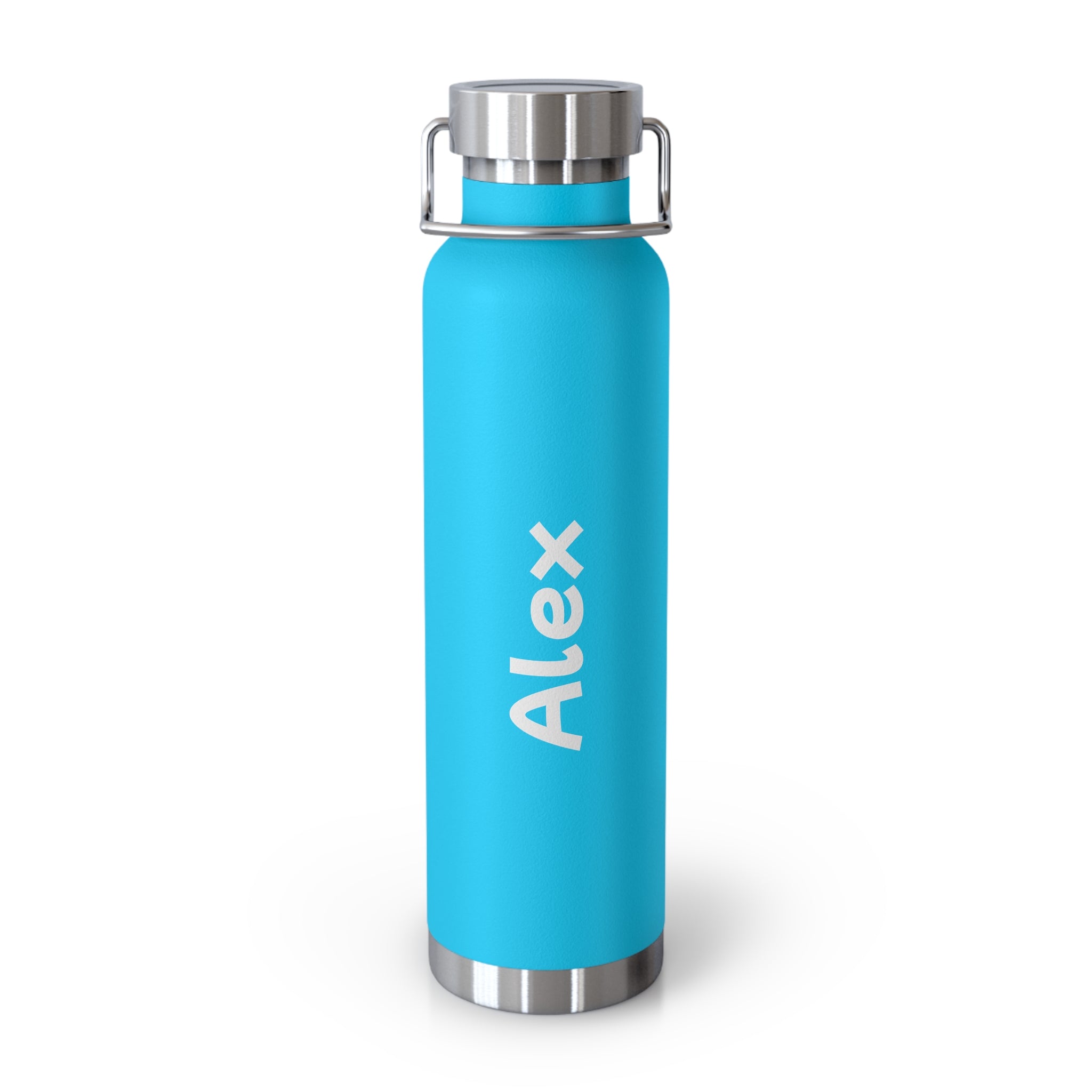 Personalized 22oz Copper Vacuum Insulated Bottle — Custom Name Stainless Steel Water Bottle