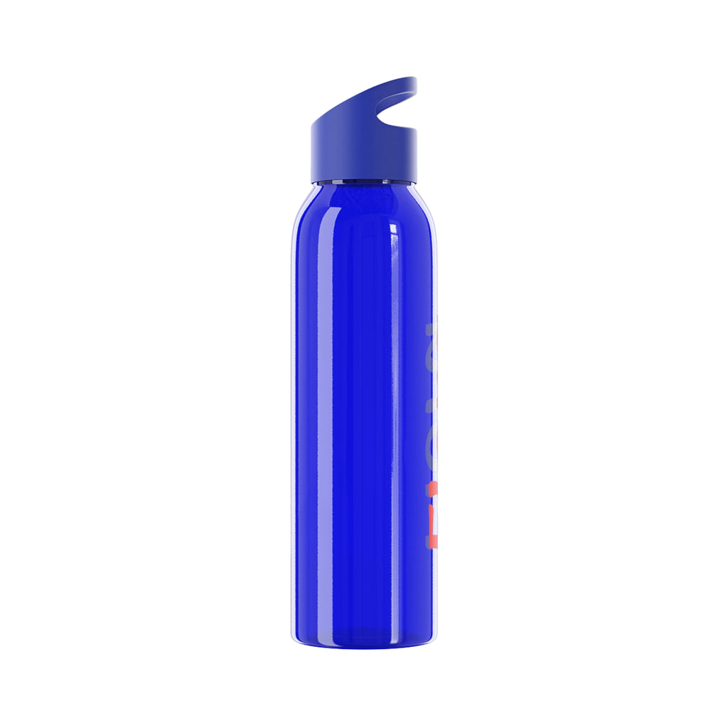 Sky Water Bottle - Minimal Clear Reusable Bottle with Subtle Script Logo