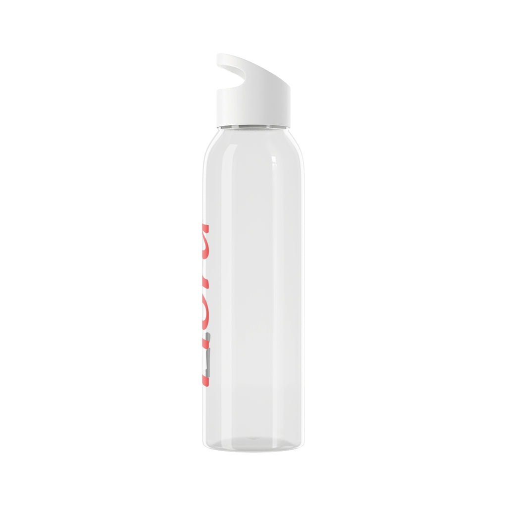 Sky Water Bottle - Minimal Clear Reusable Bottle with Subtle Script Logo