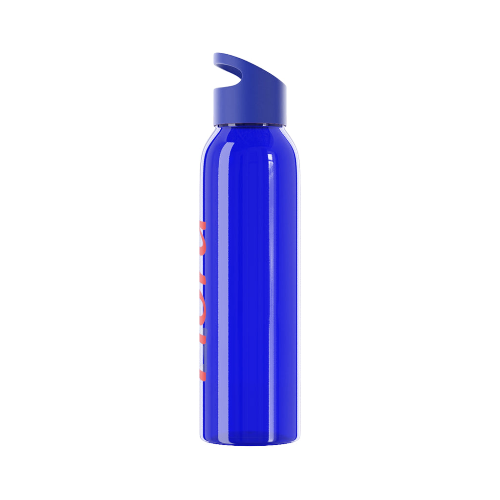 Sky Water Bottle - Minimal Clear Reusable Bottle with Subtle Script Logo