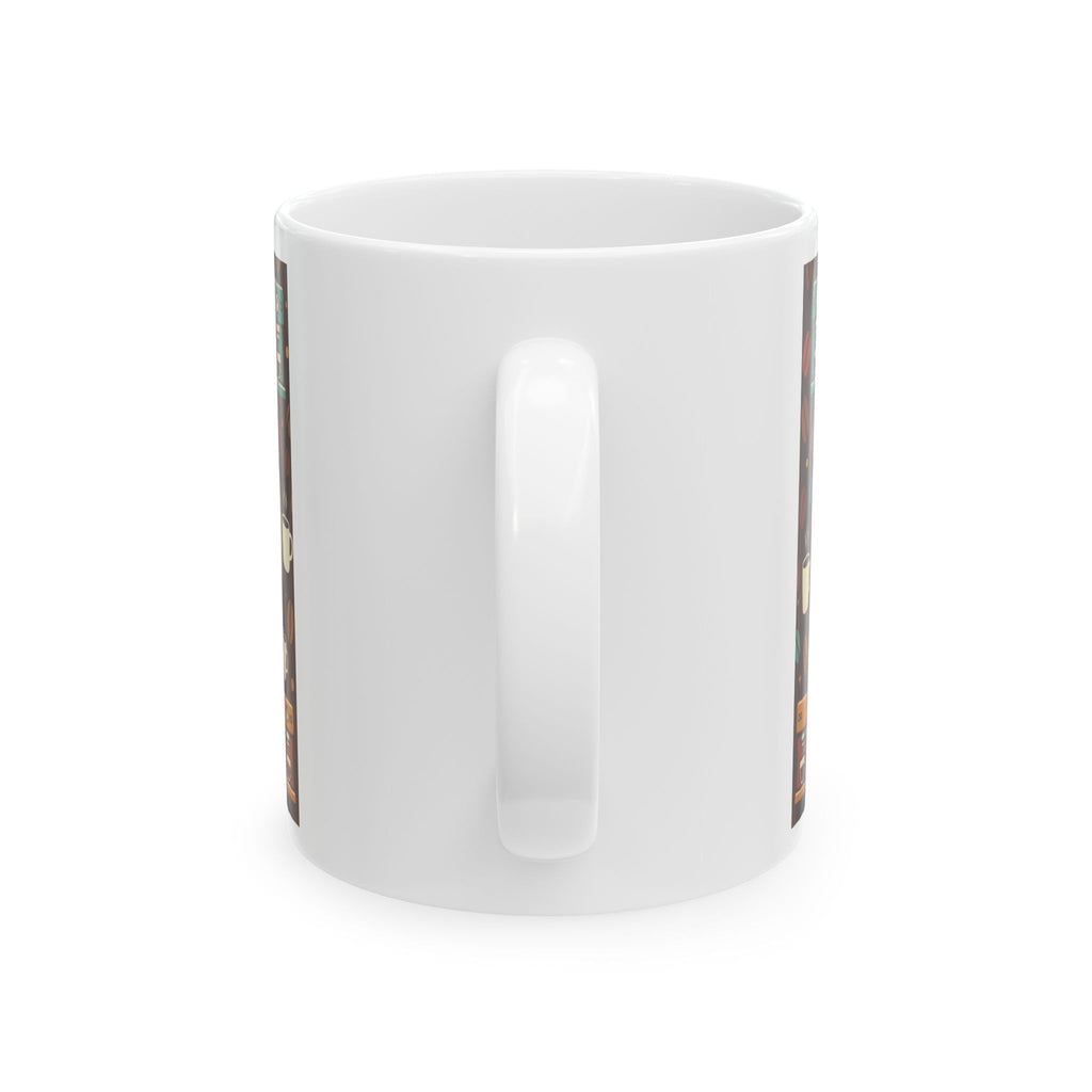 Je Bois du Café French Coffee Mug — Funny Vintage Cartoon Ceramic Coffee Cup (11oz/15oz)