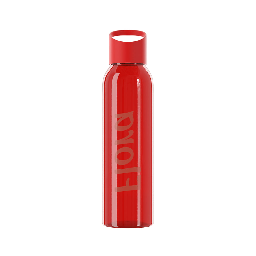 Sky Water Bottle - Minimal Clear Reusable Bottle with Subtle Script Logo