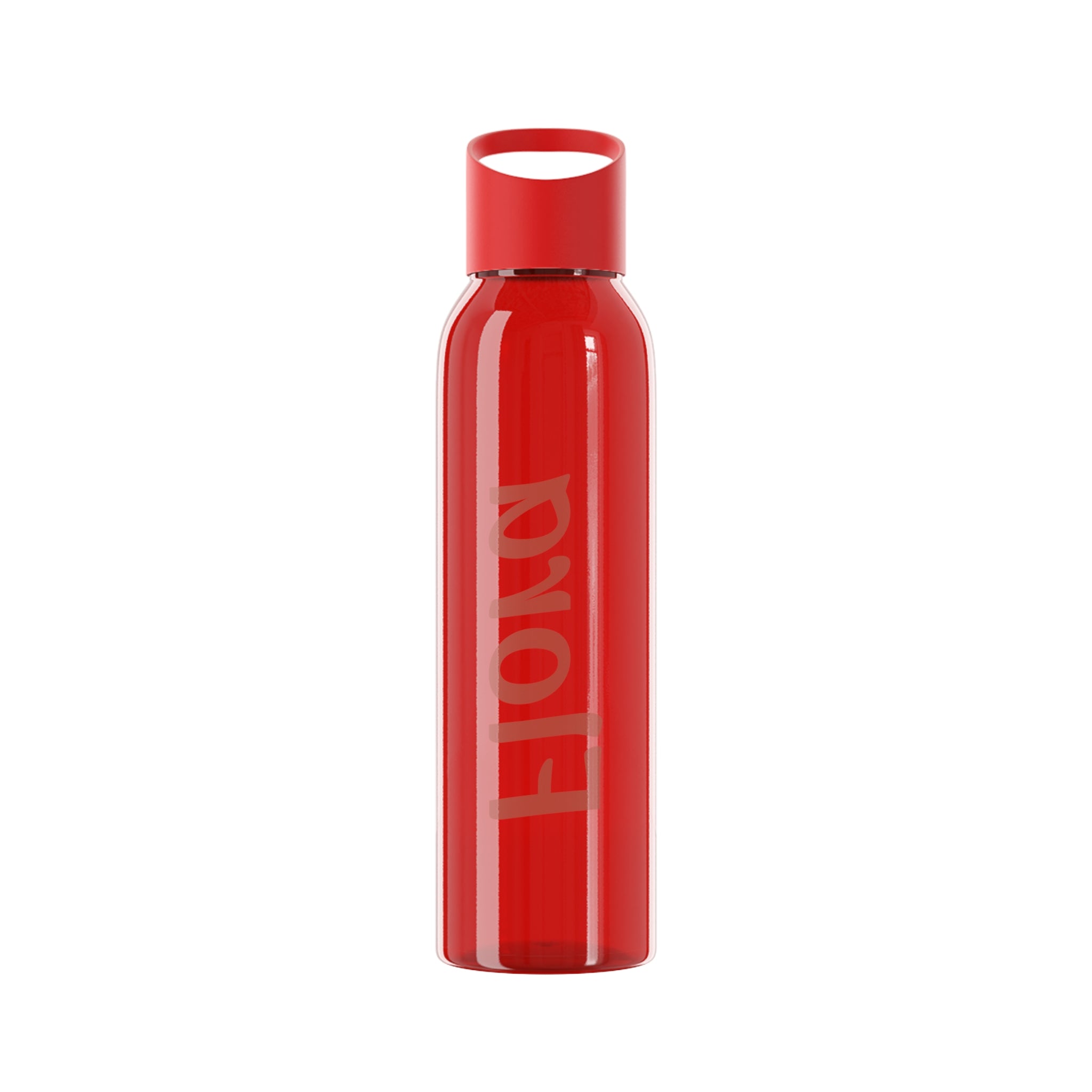 Sky Water Bottle - Minimal Clear Reusable Bottle with Subtle Script Logo