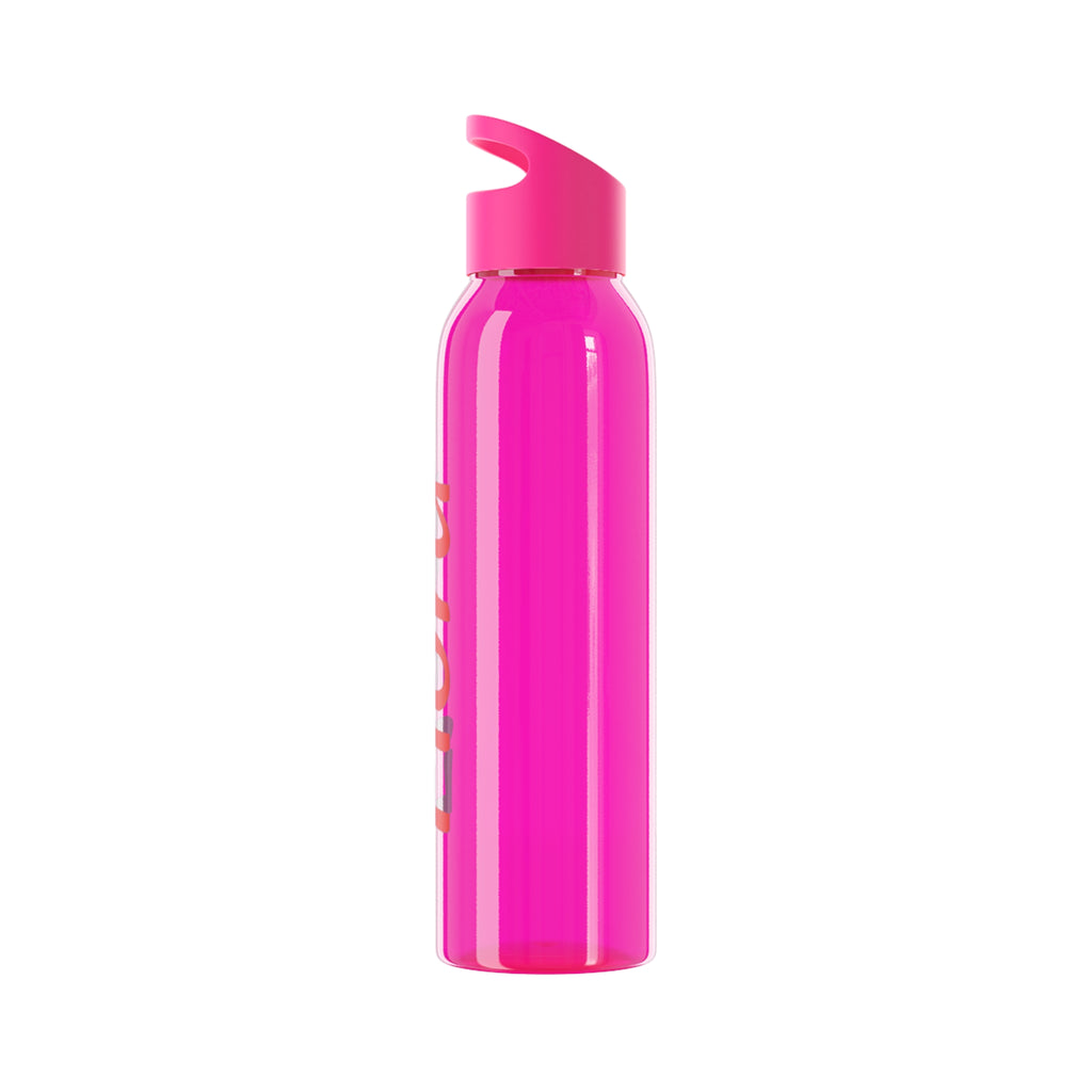 Sky Water Bottle - Minimal Clear Reusable Bottle with Subtle Script Logo