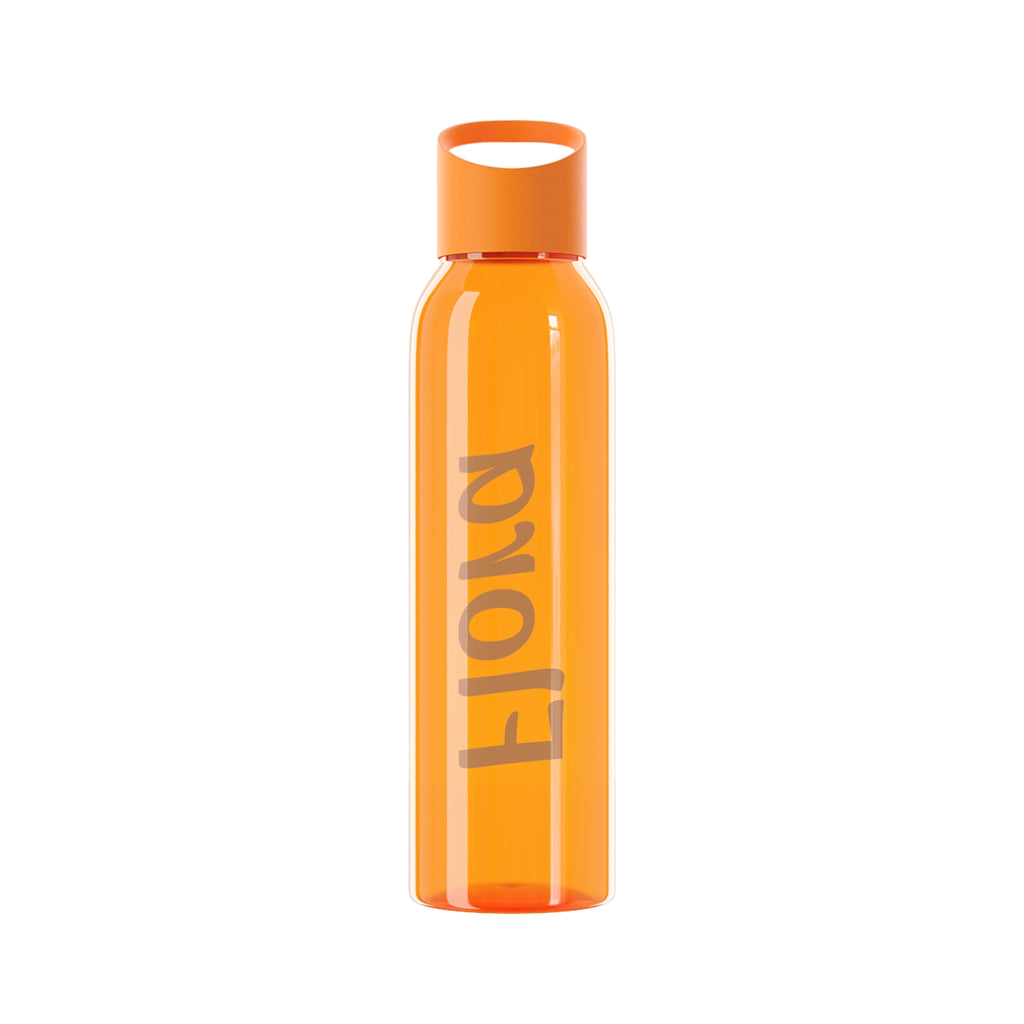 Sky Water Bottle - Minimal Clear Reusable Bottle with Subtle Script Logo