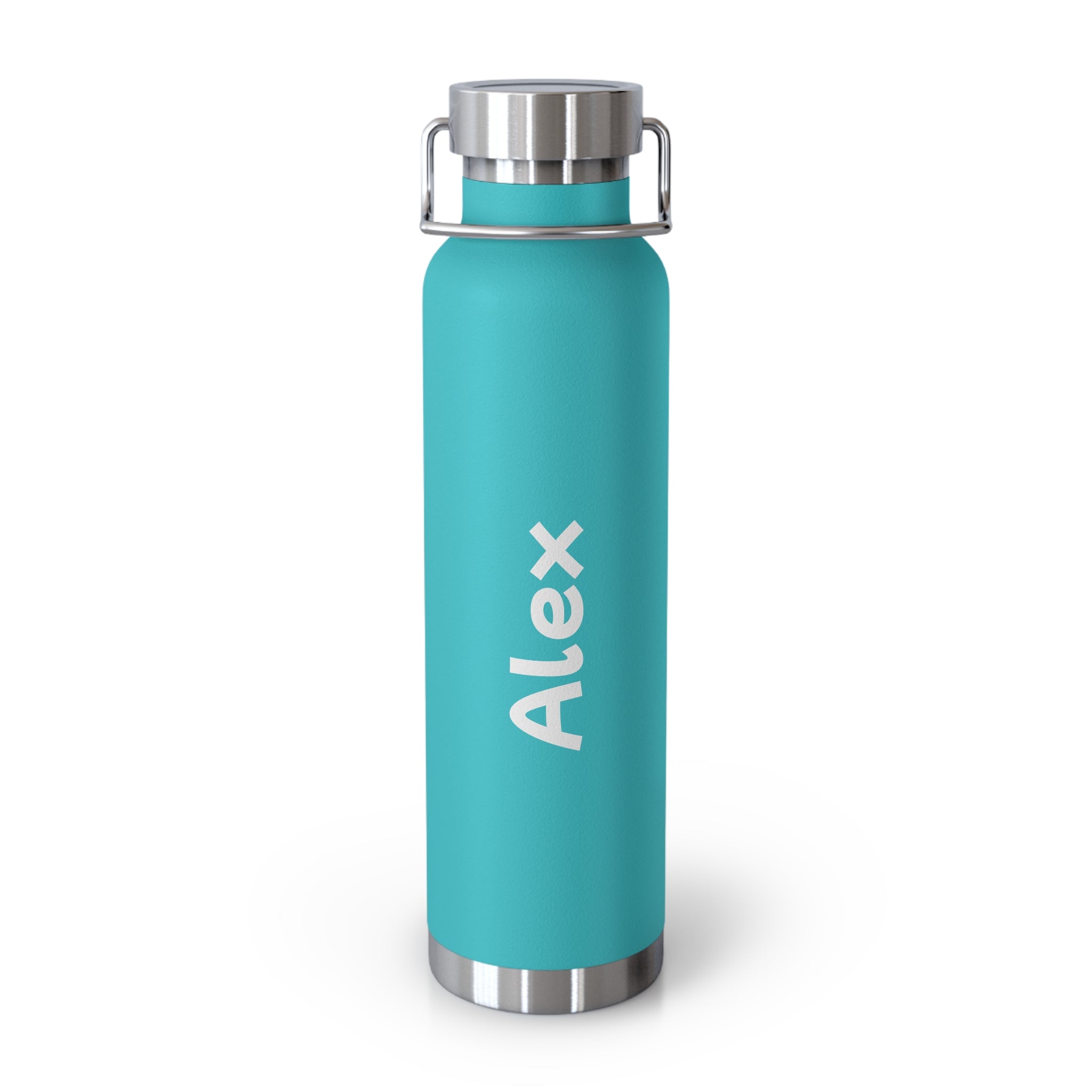 Personalized 22oz Copper Vacuum Insulated Bottle — Custom Name Stainless Steel Water Bottle