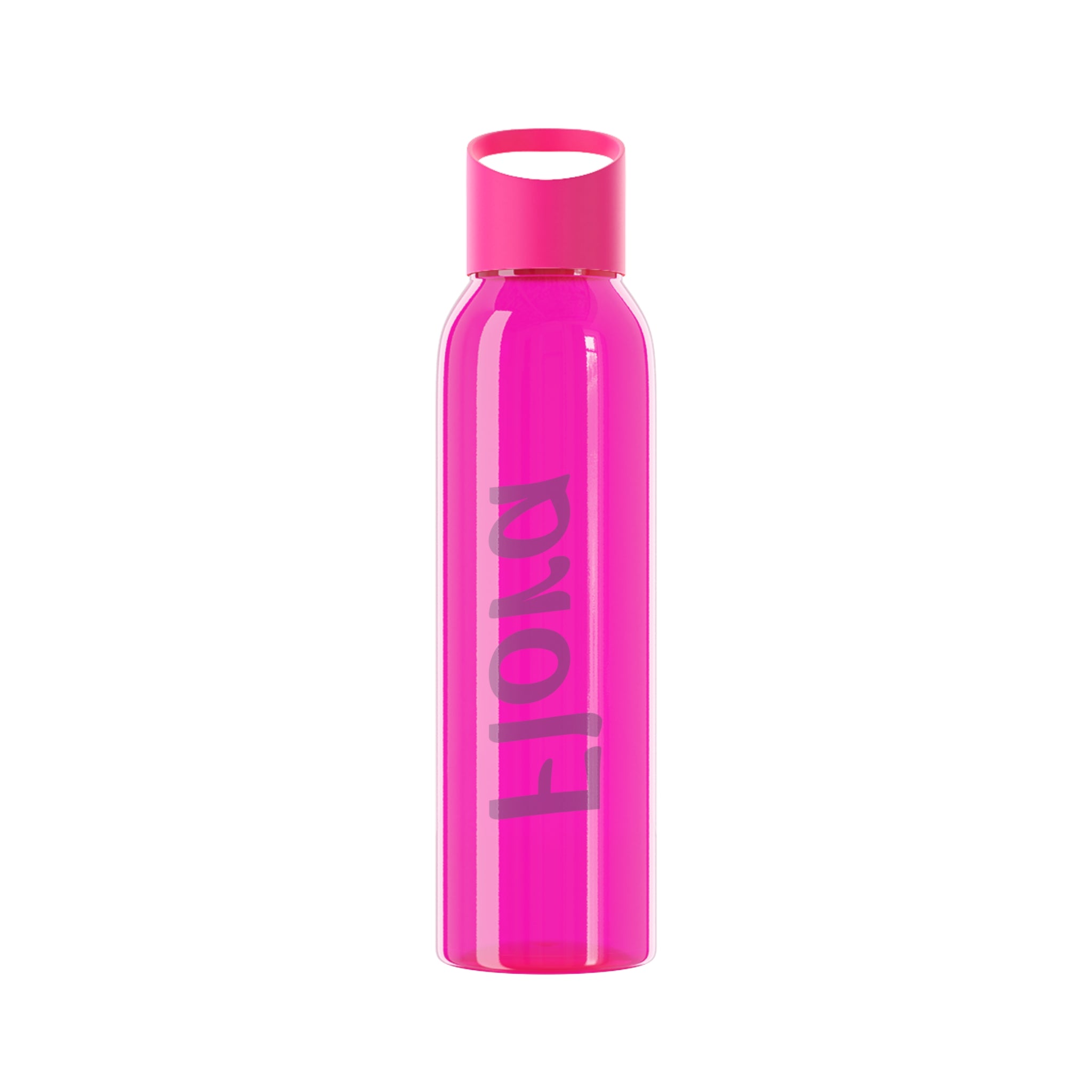 Sky Water Bottle - Minimal Clear Reusable Bottle with Subtle Script Logo