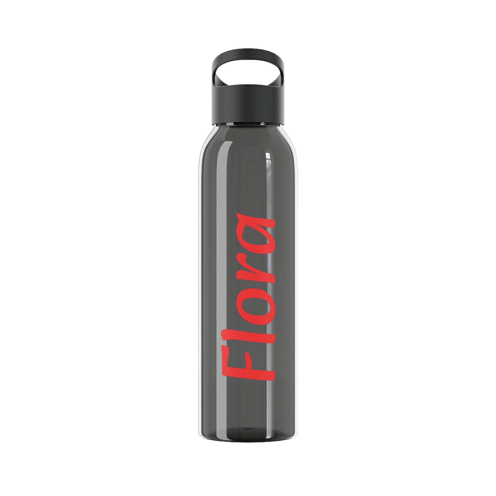 Sky Water Bottle - Minimal Clear Reusable Bottle with Subtle Script Logo