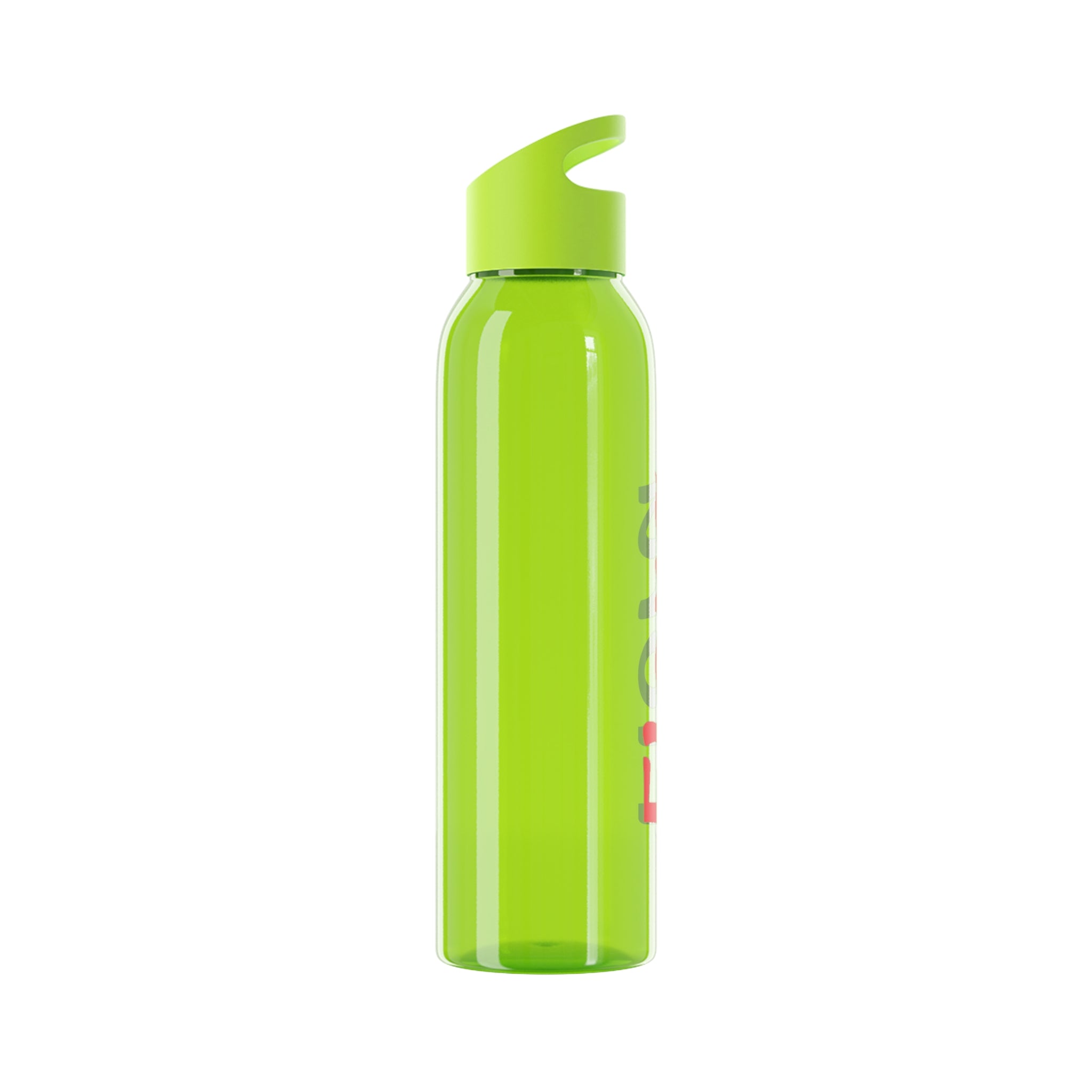 Sky Water Bottle - Minimal Clear Reusable Bottle with Subtle Script Logo