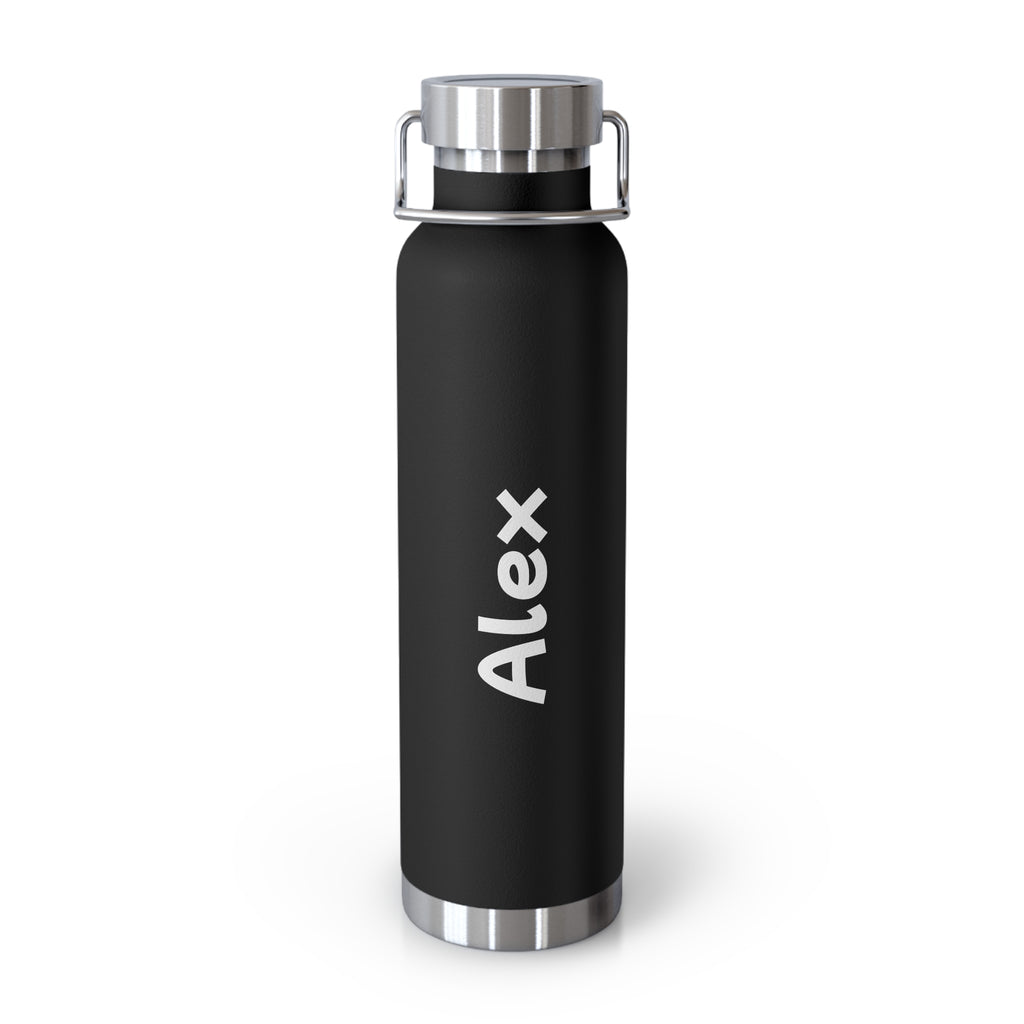 Personalized 22oz Copper Vacuum Insulated Bottle — Custom Name Stainless Steel Water Bottle