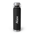 Personalized 22oz Copper Vacuum Insulated Bottle — Custom Name Stainless Steel Water Bottle