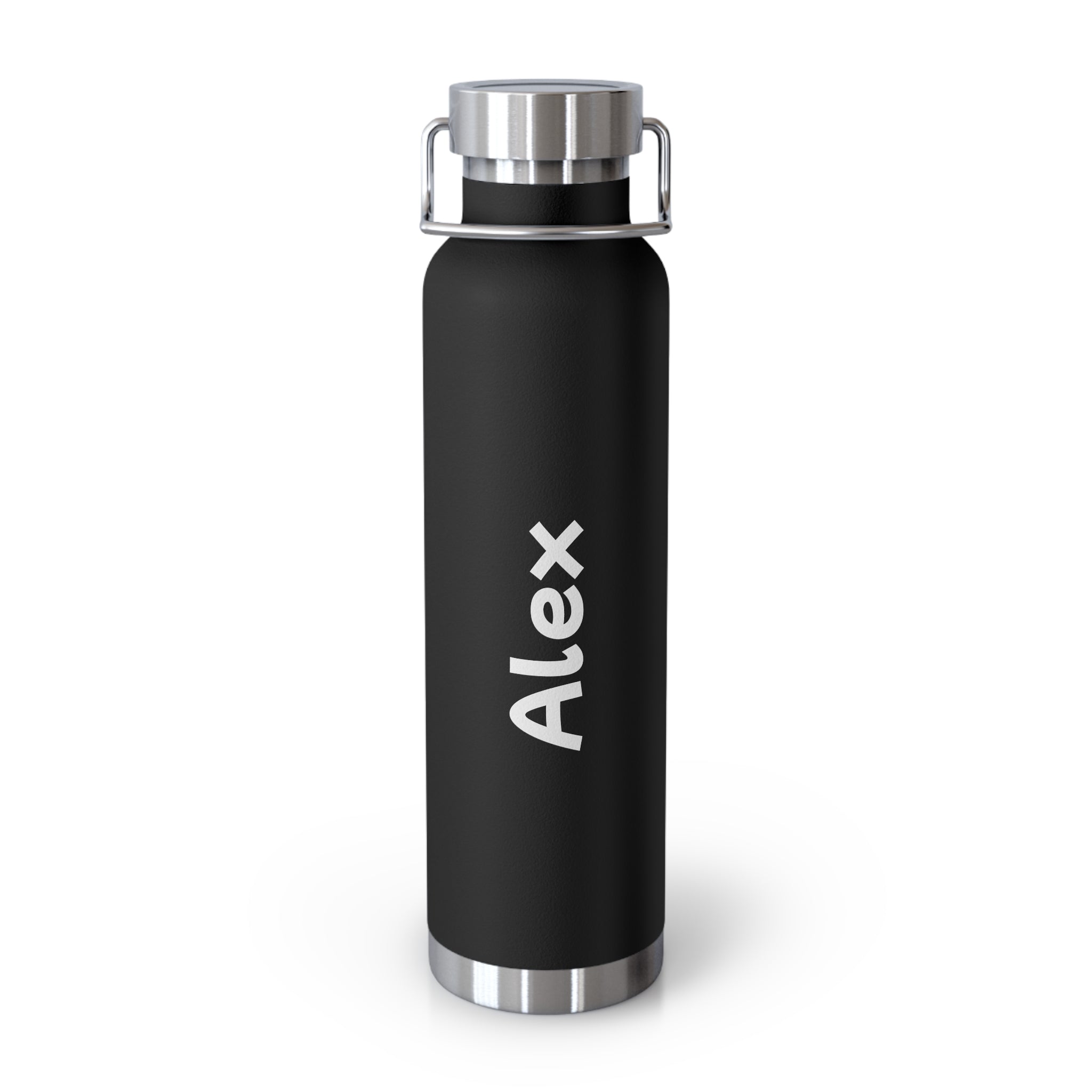 Personalized 22oz Copper Vacuum Insulated Bottle — Custom Name Stainless Steel Water Bottle