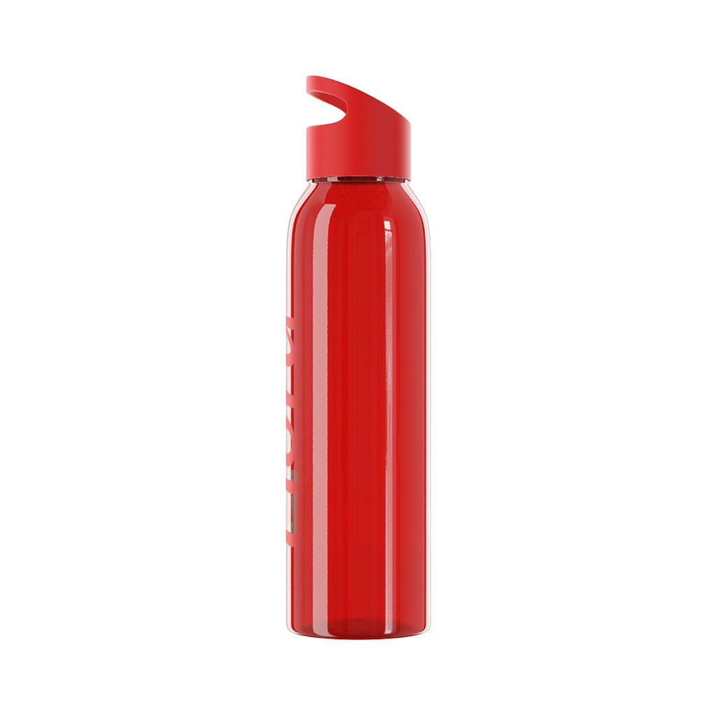 Sky Water Bottle - Minimal Clear Reusable Bottle with Subtle Script Logo